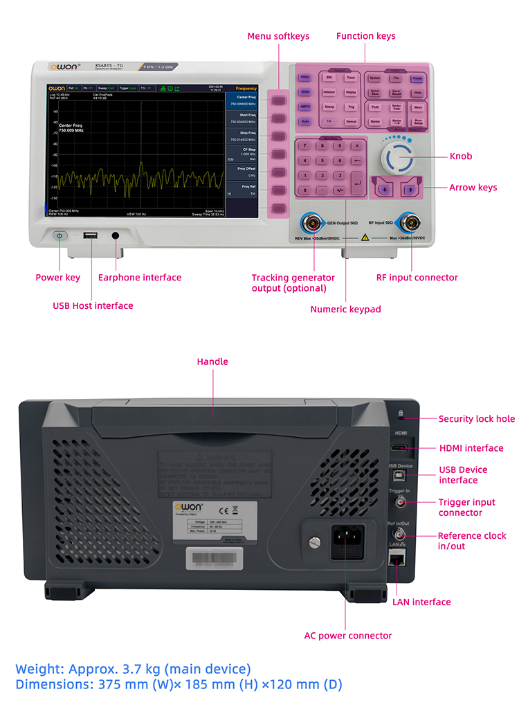 Portable Spectrum Analyzer 9kH - Spectrum Analyzer Tracking Generator 1.5Ghz ulasan dan harga